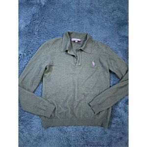 Ralph Lauren Purple Label Cashmere Collared Sweater Women’s Large CL3